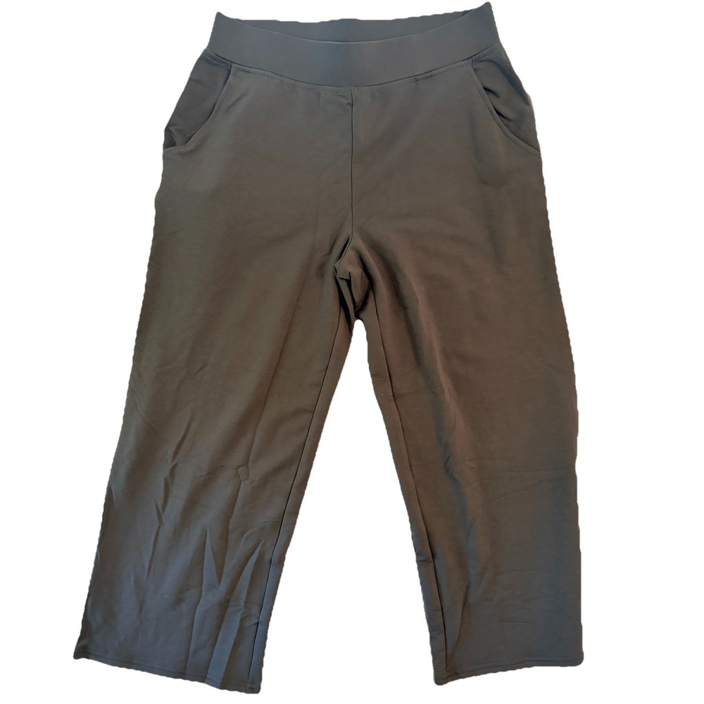 SENTIMENTAL NEW YORK WOMEN'S SOFT TOUCH PULL ON CAPRI PANTS(SMOKE GRAY M )NWT